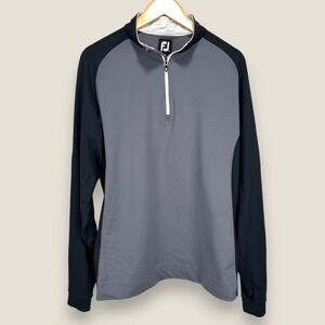 FootJoy Performance Quarter Zip Pullover Men Large Gray Woodmont Golf Club